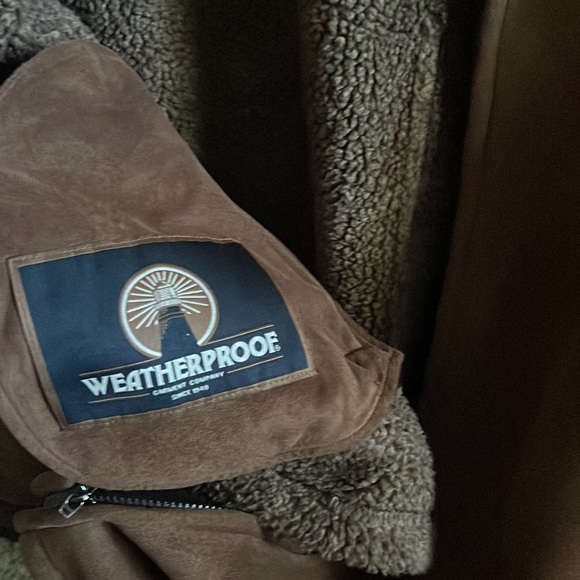 Brown microsuede jacket. Size L.  Weatherproof garment co. brand - Picture 7 of 16